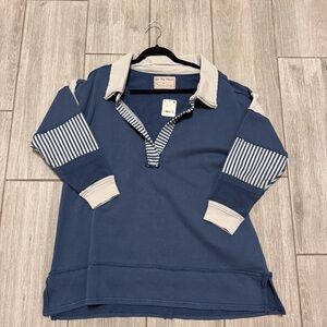 Free People Clean Prep Polo Sweater XS